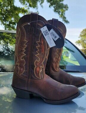 Laredo Men's Silas Chocolate Leather Western Boots 68469 Size 10 D.